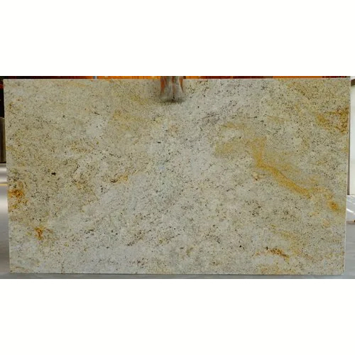 Colonial Gold Granite Slab - 2 Centimeters Thick, Polished Finish, Customizable Size, Elegant Gold Color, Durable Flooring Solution