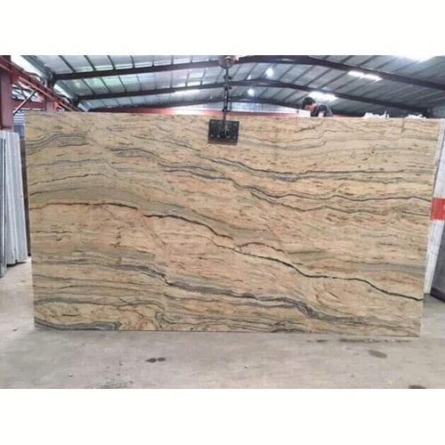 Prada Gold Granite Slab - 20-25mm Thickness, Flamed Surface Finish | Stunning Gold Hue Ideal for Durable Counter Tops