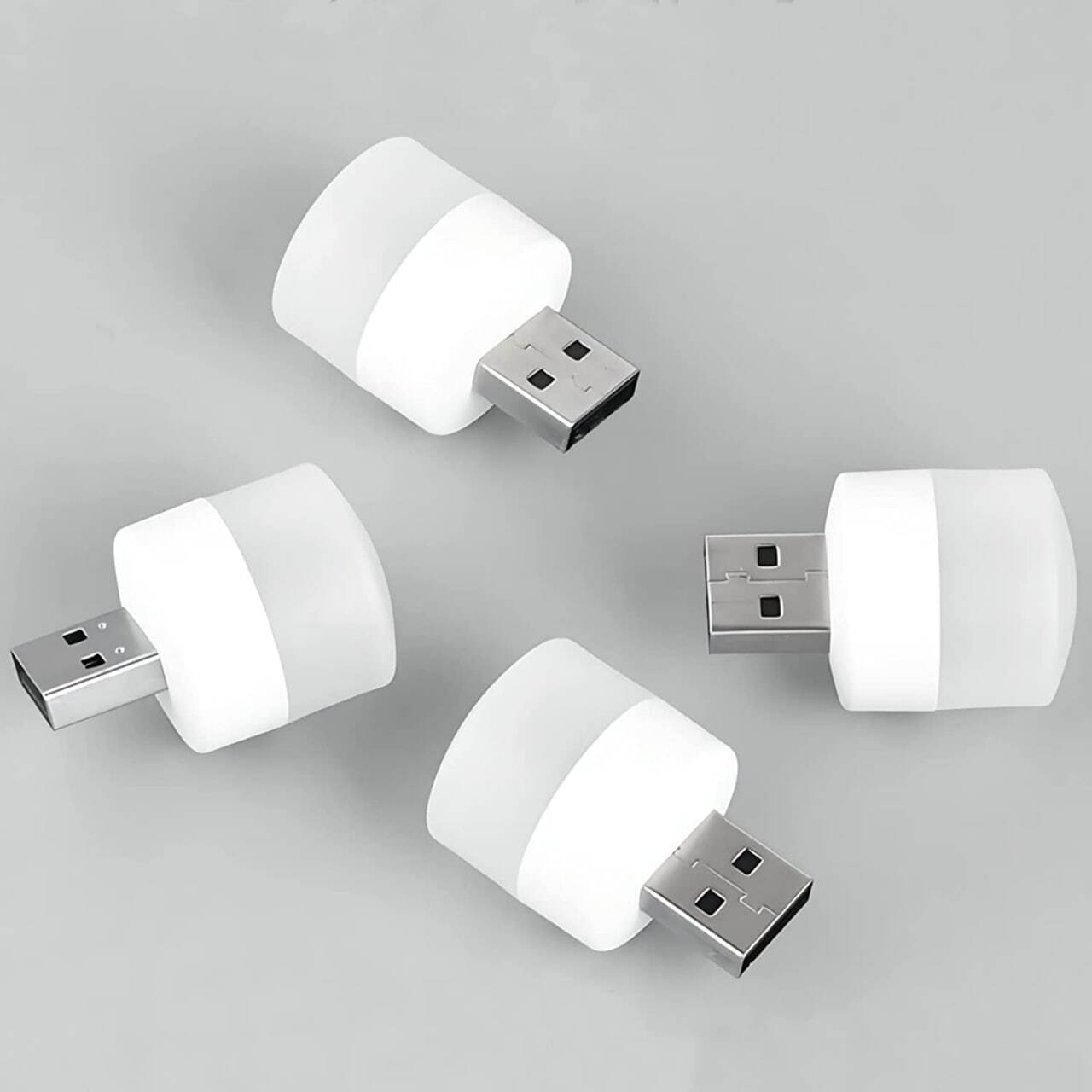 Mitsico Acrylonitrile Butadiene Styrene Usb Lights By Night Plug-in Mini Led Bulb - Plastic, Compact Size, Warm White Light | Usb Powered, Energy Saving, Portable For Sleep & Reading