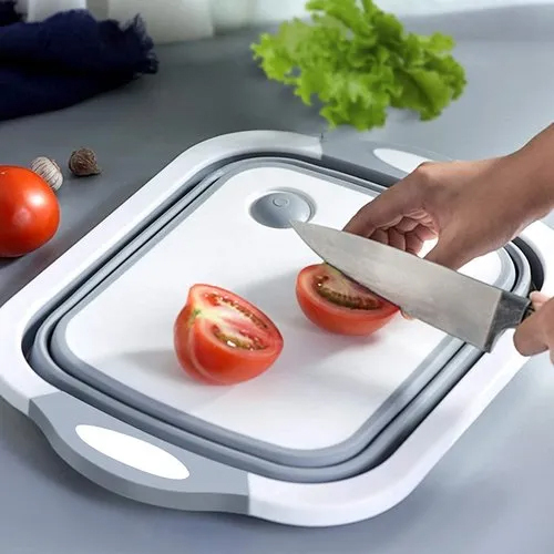 Multifunctional Chopping Board - Polypropylene Material | Non-Slip Surface, Lightweight Design, Built-In Handle, Easy to Clean