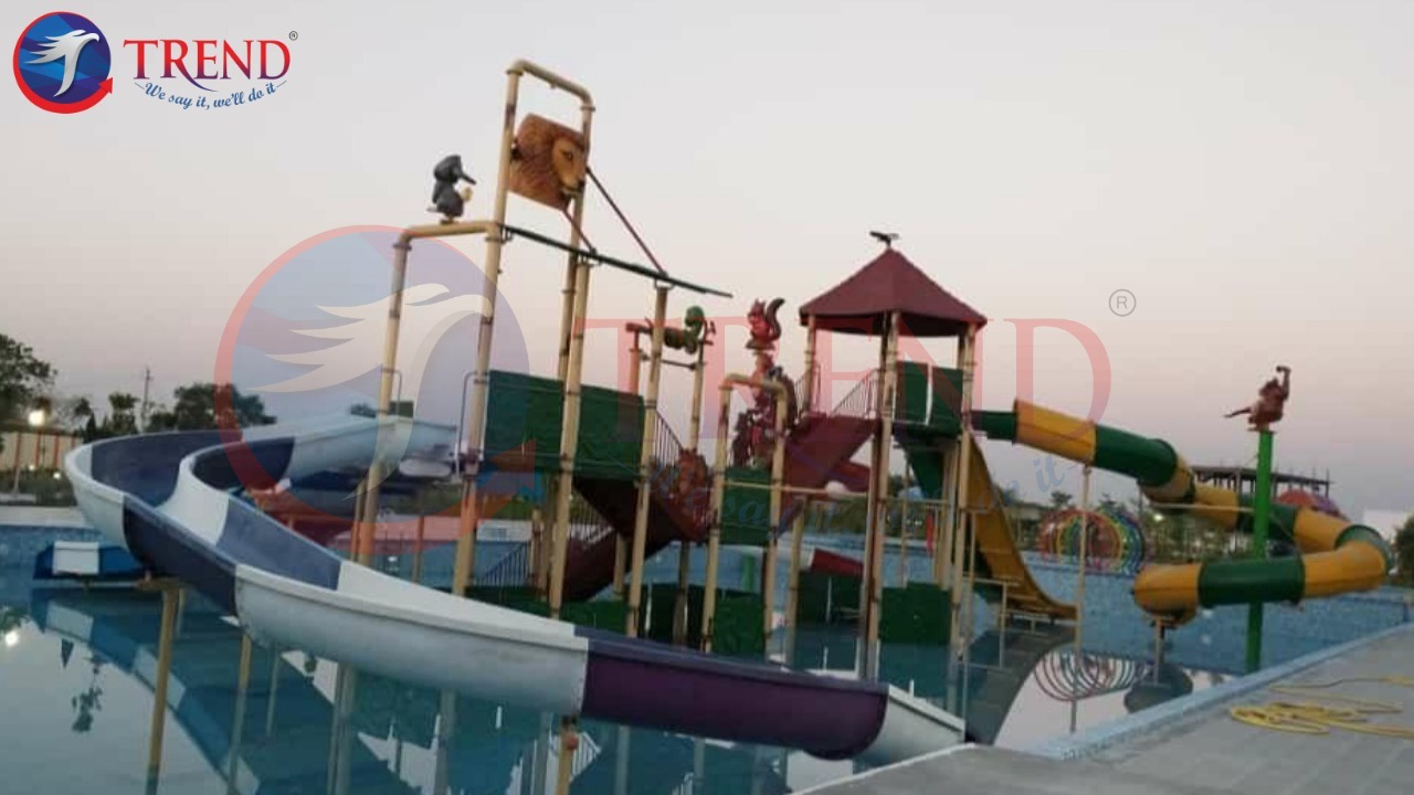 Jungle Adventure Aqua Oasis - Frp Multi-level Play Station, 10 Passenger Capacity, 9000 Rpm Speed, Interactive Water Features, Immersive Jungle Experience