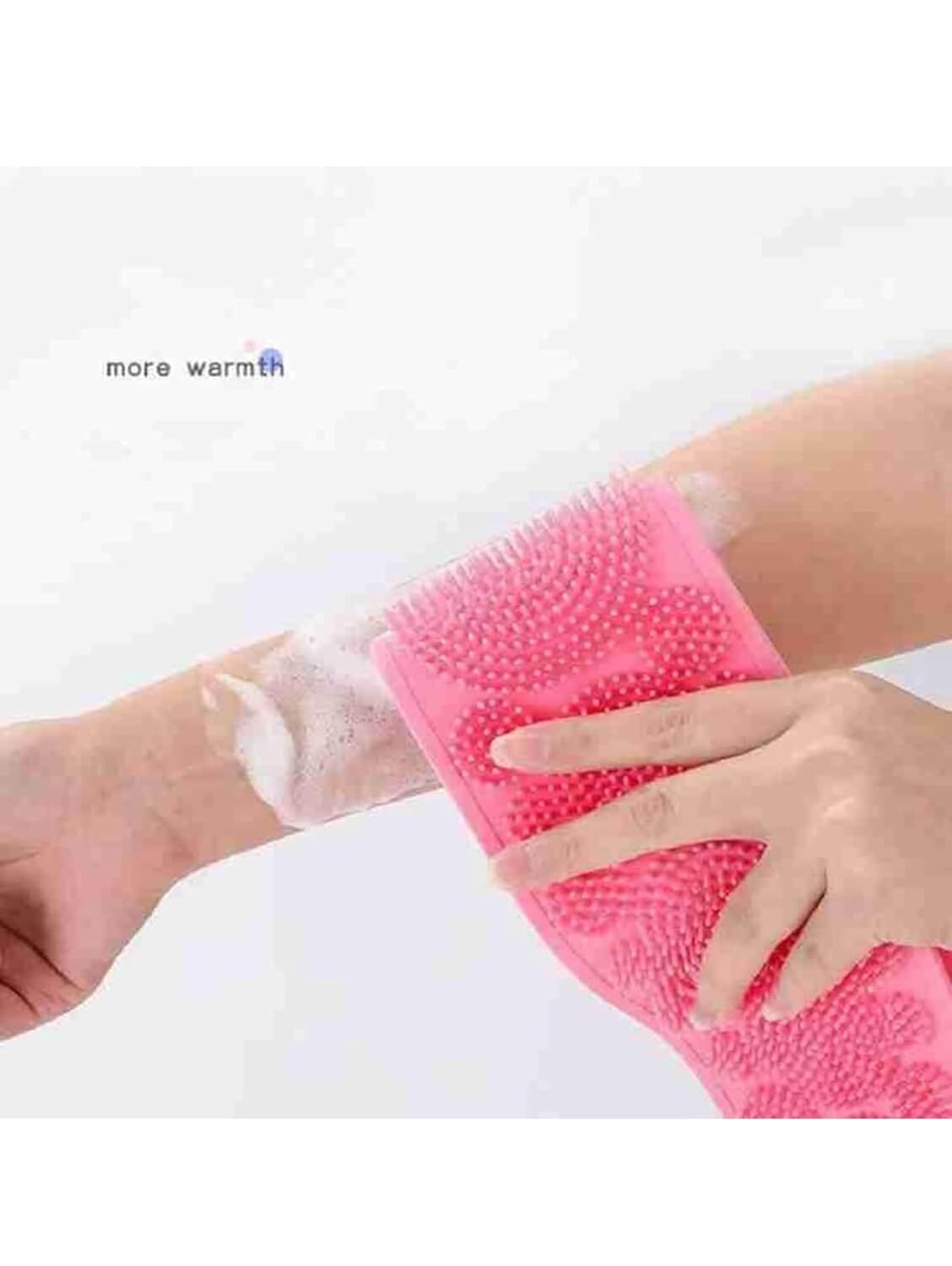 Body Scrubber Belt - Food-grade Silicone, 70x12cm | Double-sided Exfoliation & Massage, Easy To Clean, Anti-slip Grip For All Skin Types