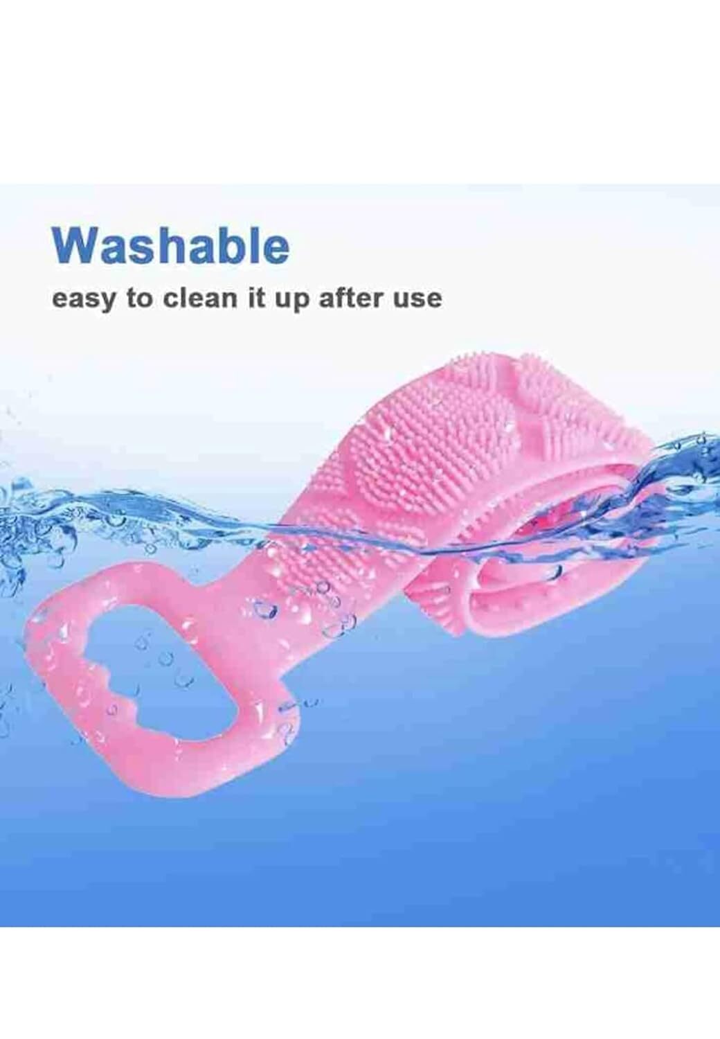 Body Scrubber Belt - Food-grade Silicone, 70x12cm | Double-sided Exfoliation & Massage, Easy To Clean, Anti-slip Grip For All Skin Types
