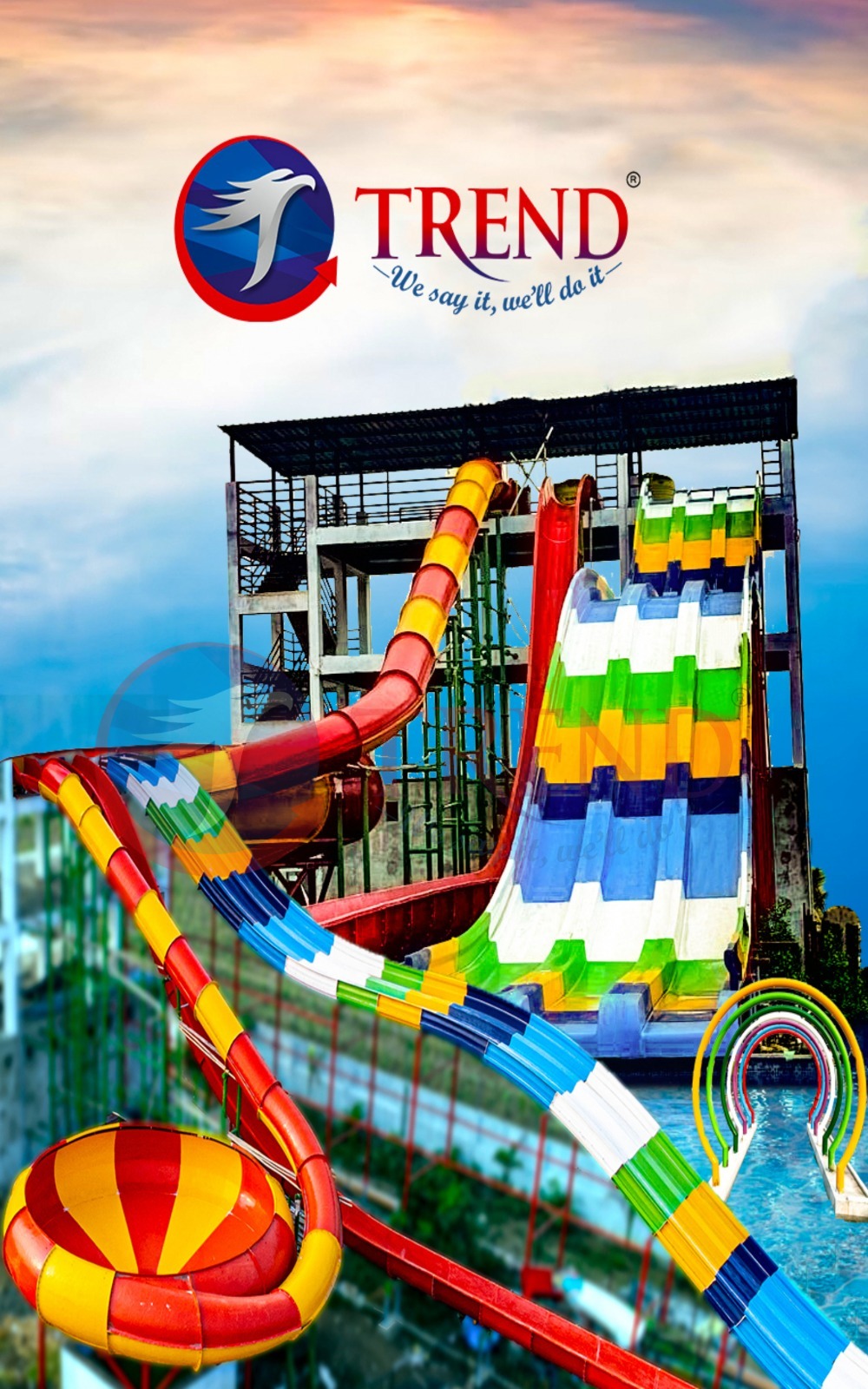 Outdoor Frp Water Park Slides - Length: 15 - 40 Foot (Ft)