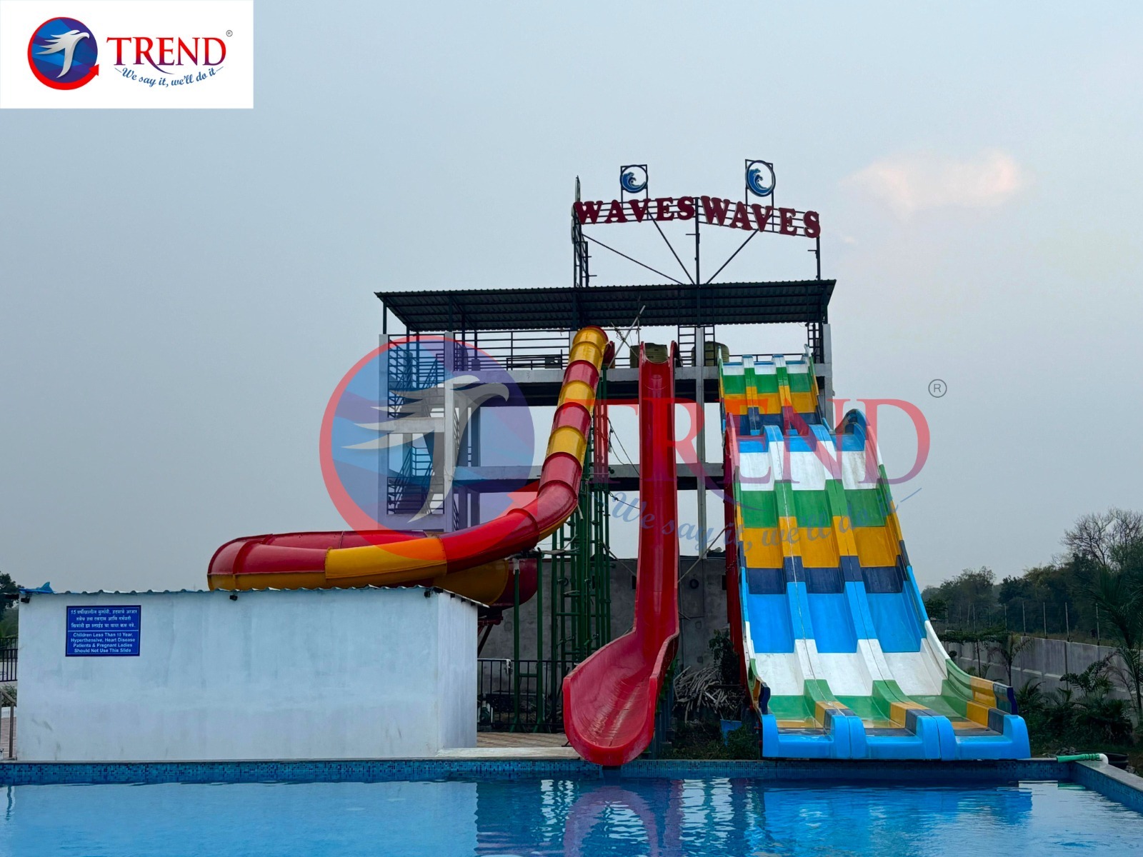 Water Park Combination Slide - Maximum Speed: 9000 Rpm