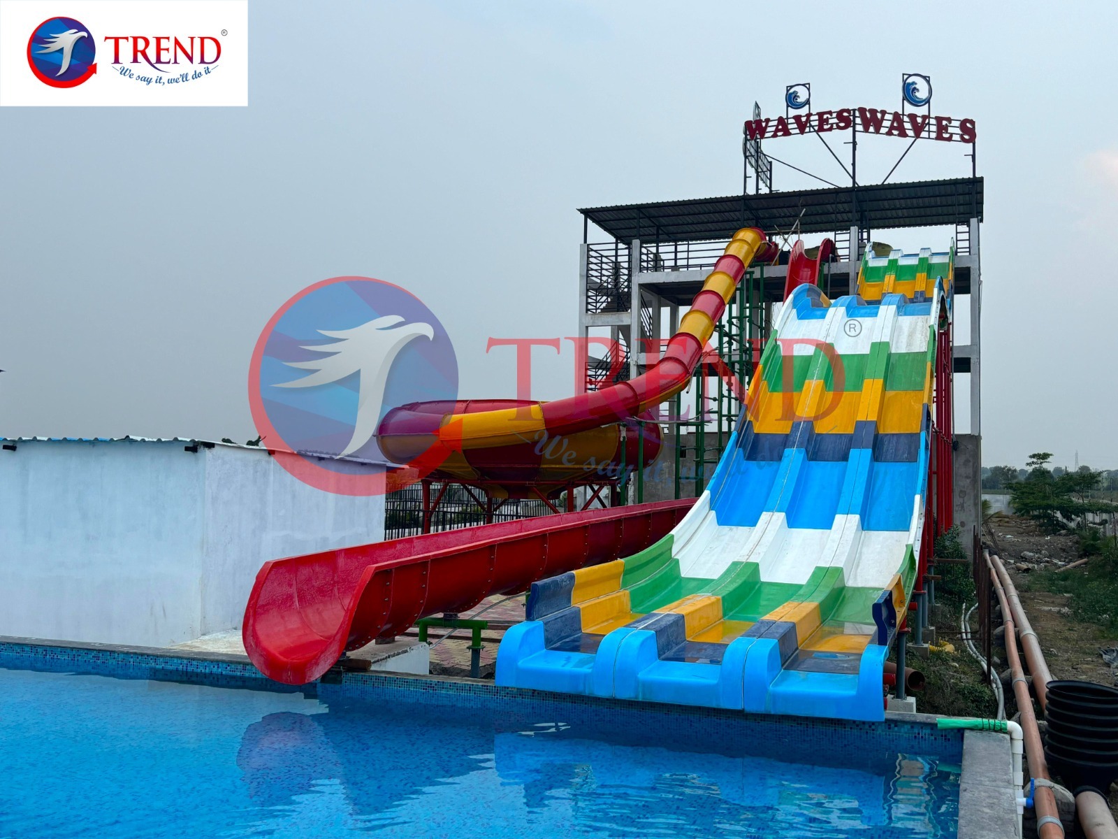 Water Park Combination Slide - Maximum Speed: 9000 Rpm
