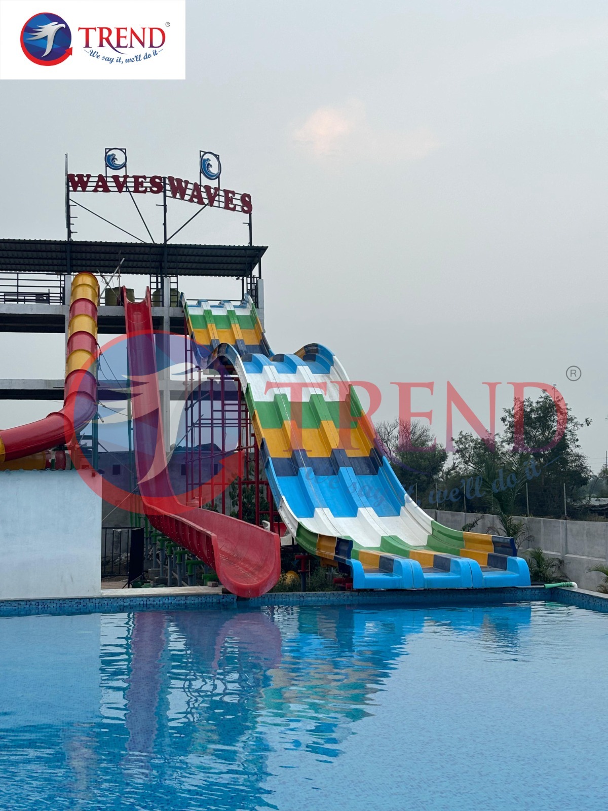 Water Park Combination Slide - Maximum Speed: 9000 Rpm