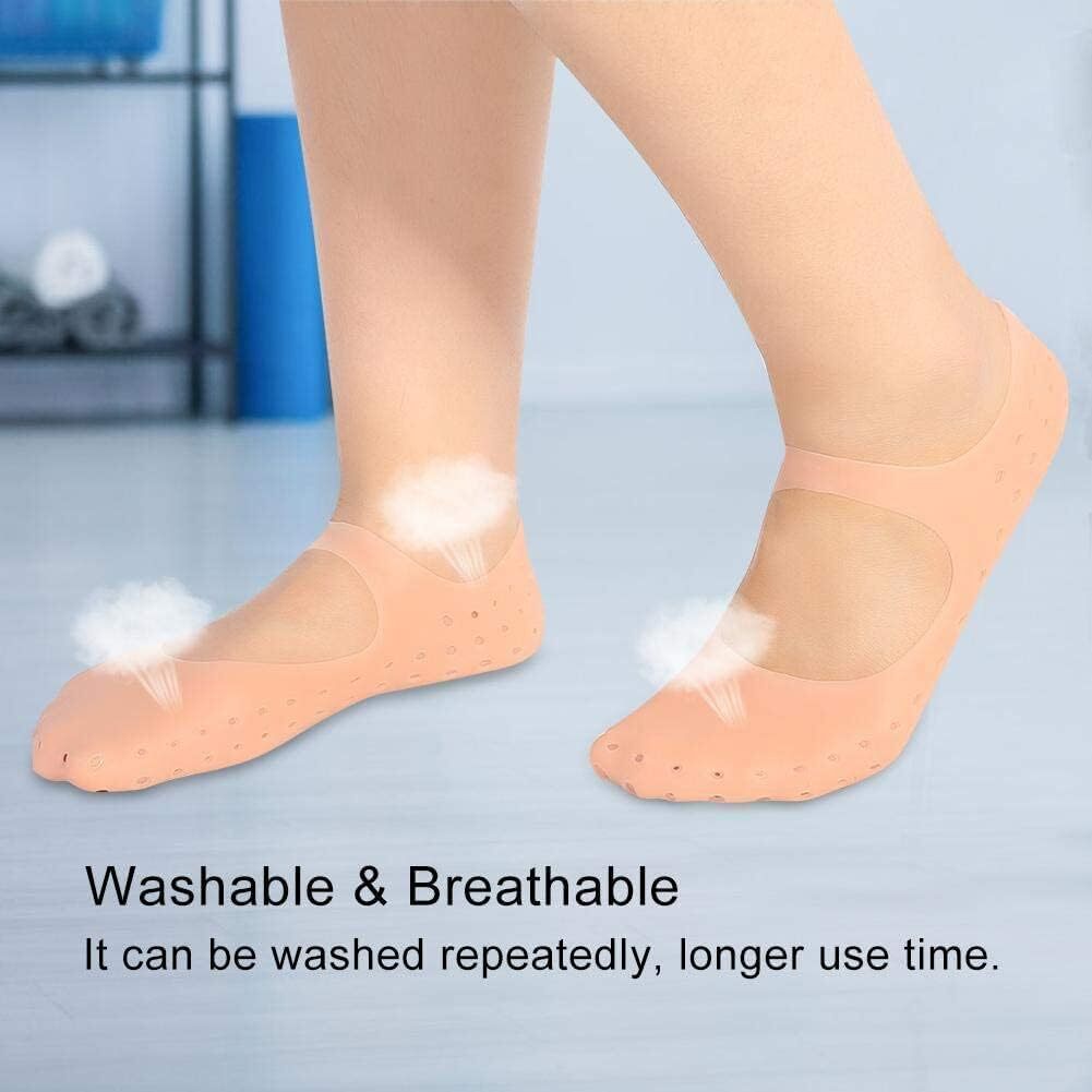 Silicone Full Heel Socks With Strap - Medical Grade Silicone, Unisize/unisex | Provides Pressure Relief, Cushions Feet, Prevents Blisters And Cracking