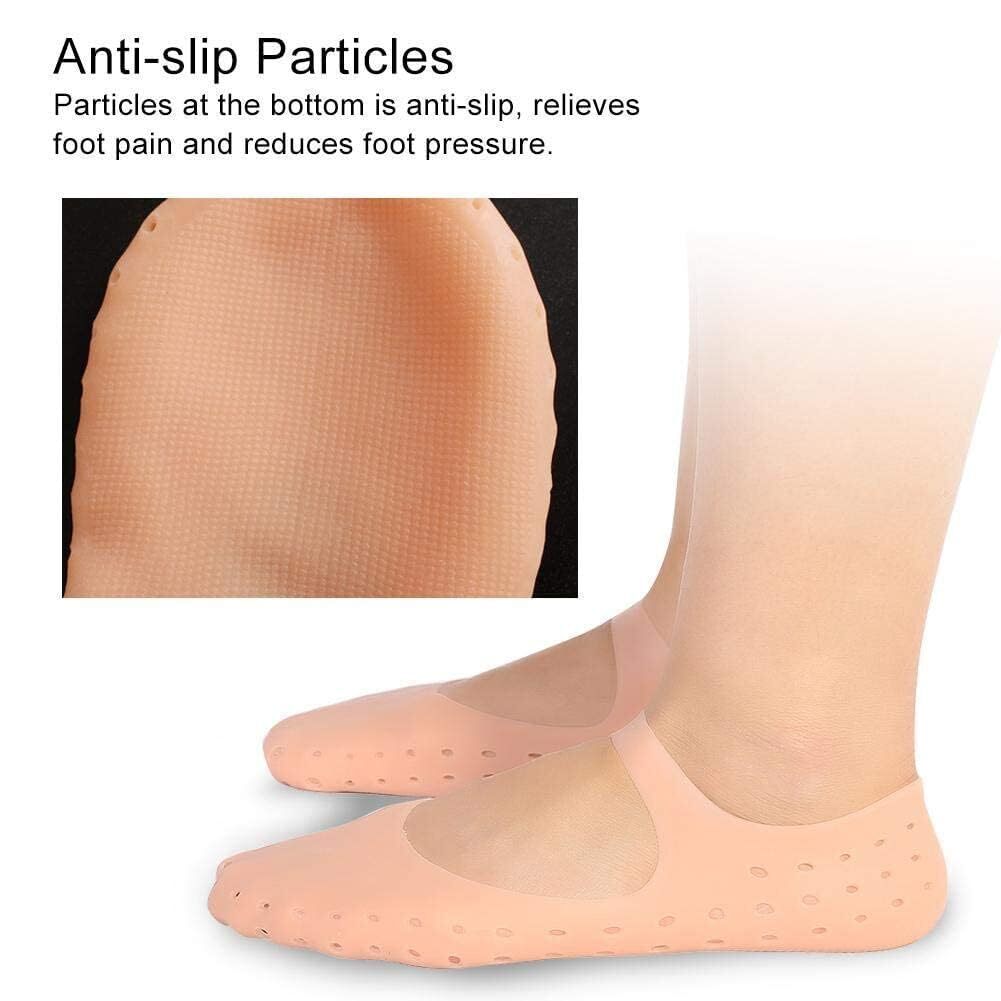 Silicone Full Heel Socks With Strap - Medical Grade Silicone, Unisize/unisex | Provides Pressure Relief, Cushions Feet, Prevents Blisters And Cracking