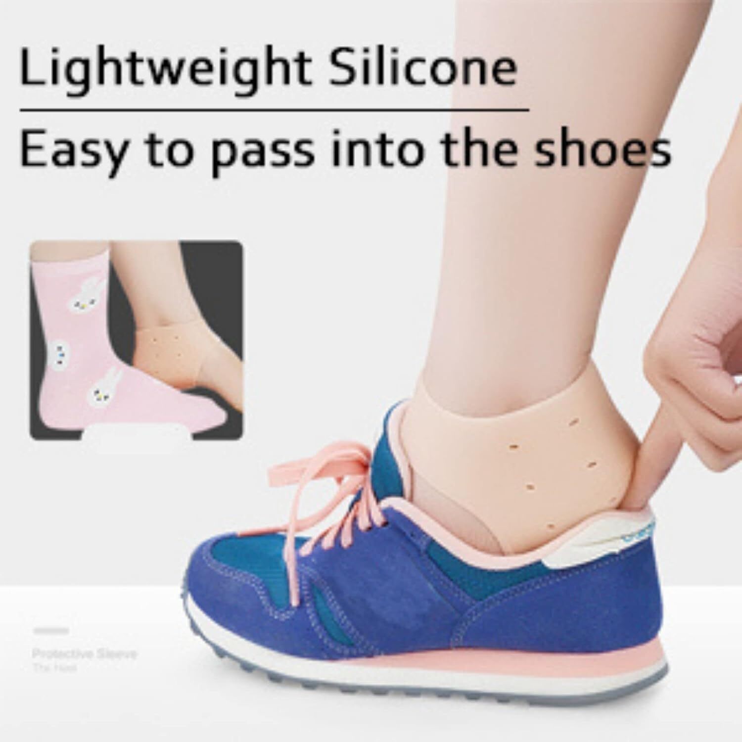 Anti-crack Silicone Half Gel Heel Protector - 7x6x1 Cm | Moisturizing Socks For Cracked Heels Instant Relief And Comfort For Men And Women