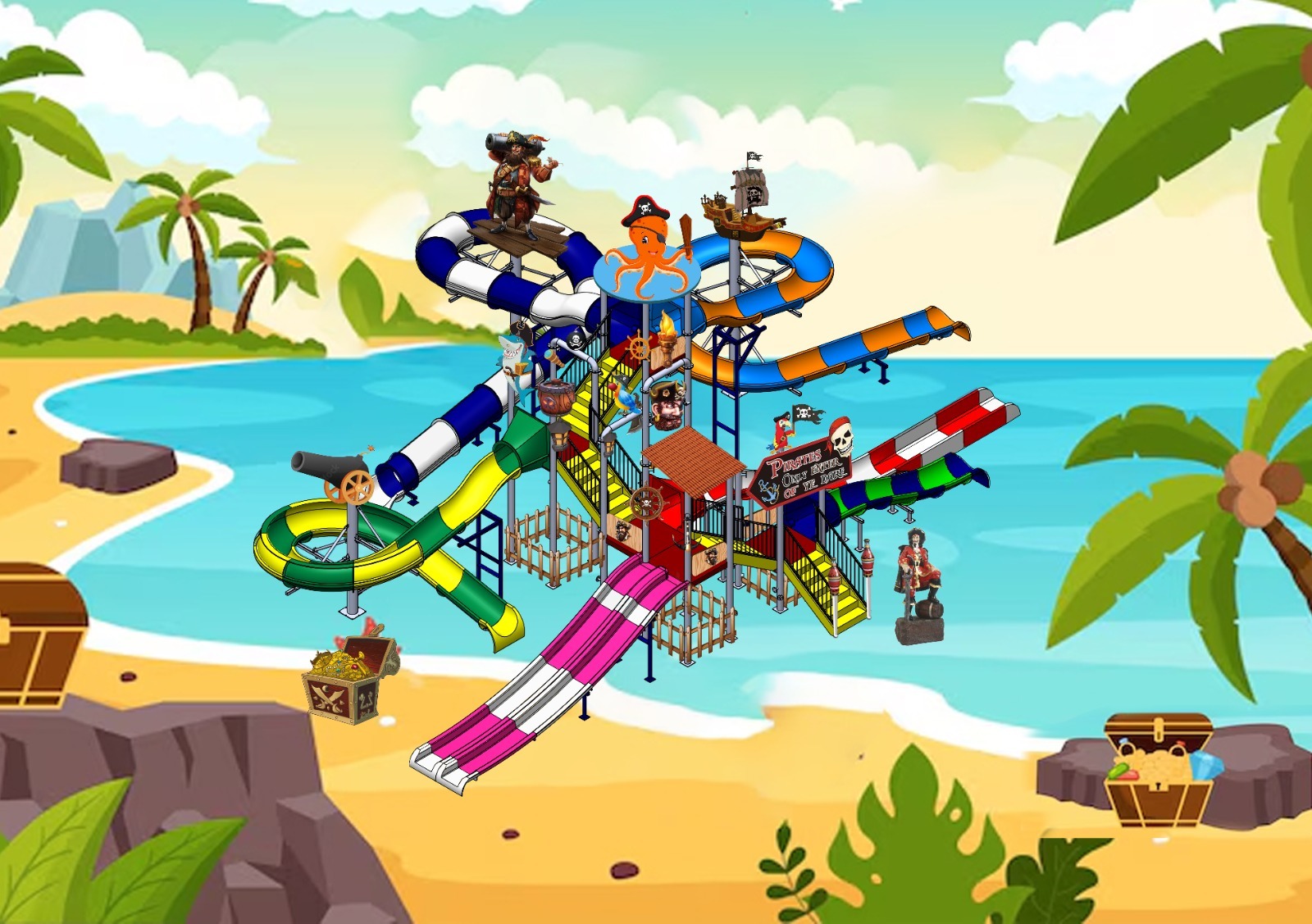 Sea Theme Play Structure - Maximum Speed: As Per Slide Mm/m
