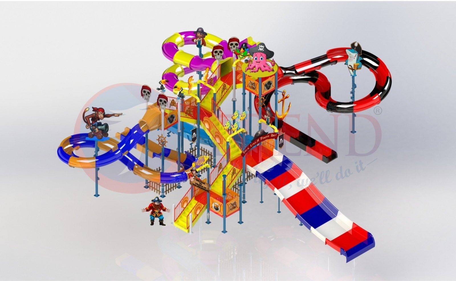 Sea Theme Play Structure - Maximum Speed: As Per Slide Mm/m