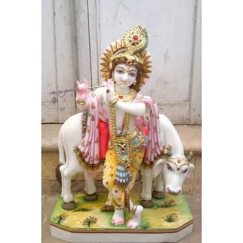 Marble Lord Gau Gopal Statue - Product Type: Sculpture