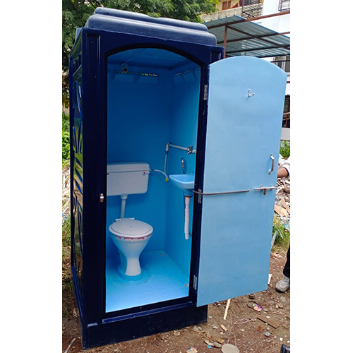 Frp Western Toilet Cabin - Color: Blue