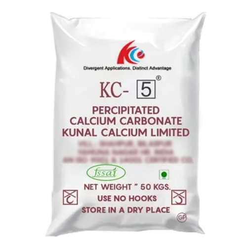 KC-5 Precipitated Calcium Carbonate - Powder Form, 90% to 99% Purity, Bright White Color | Optimal Abrasiveness for Dental Care, Calcium Source for Pharmaceuticals and Food Industry