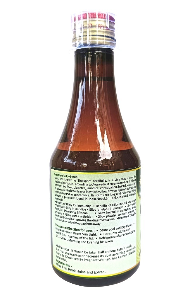 Giloy Syrup Tinospora Cordifolia Syrup Neem Giloy 200 Ml
