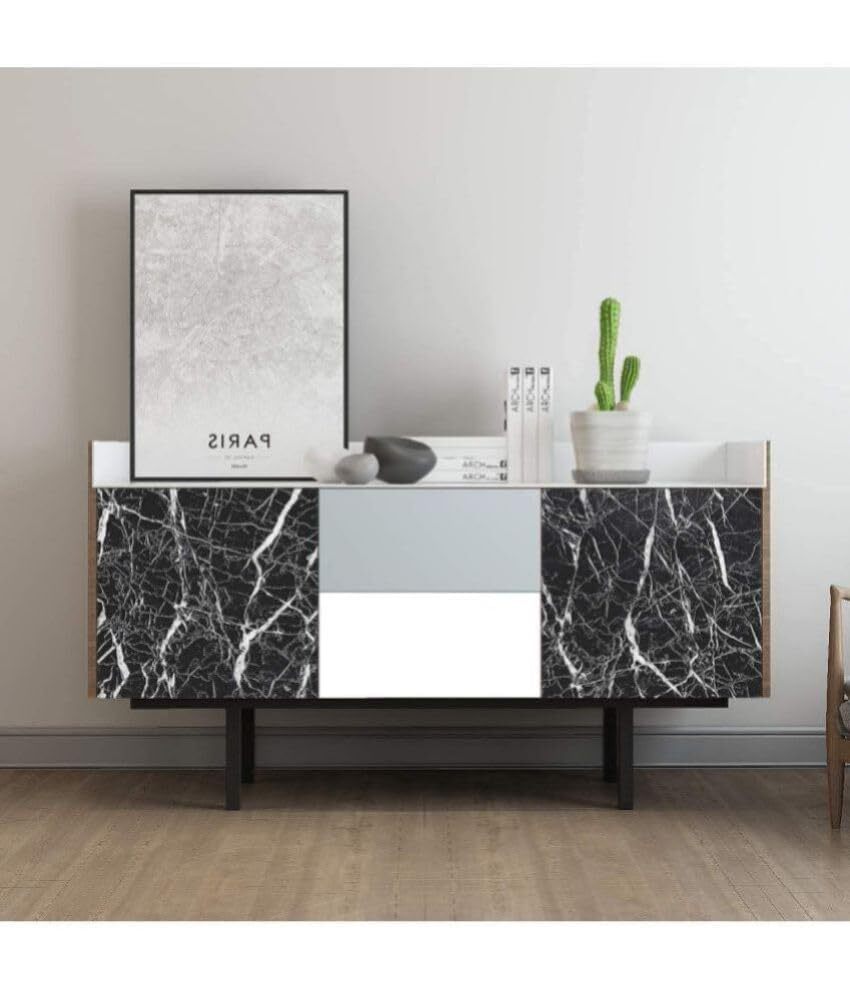 Black Marble Wallpaper - 60x200 Cm | Eco-friendly Aluminium Foil, Self-adhesive, Waterproof, Oil-proof, Removable With Anti-rust Properties