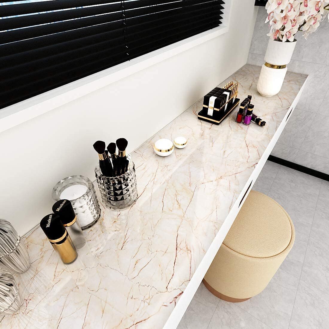 Cream Marble Wallpaper - Length: 60 Centimeter (Cm)