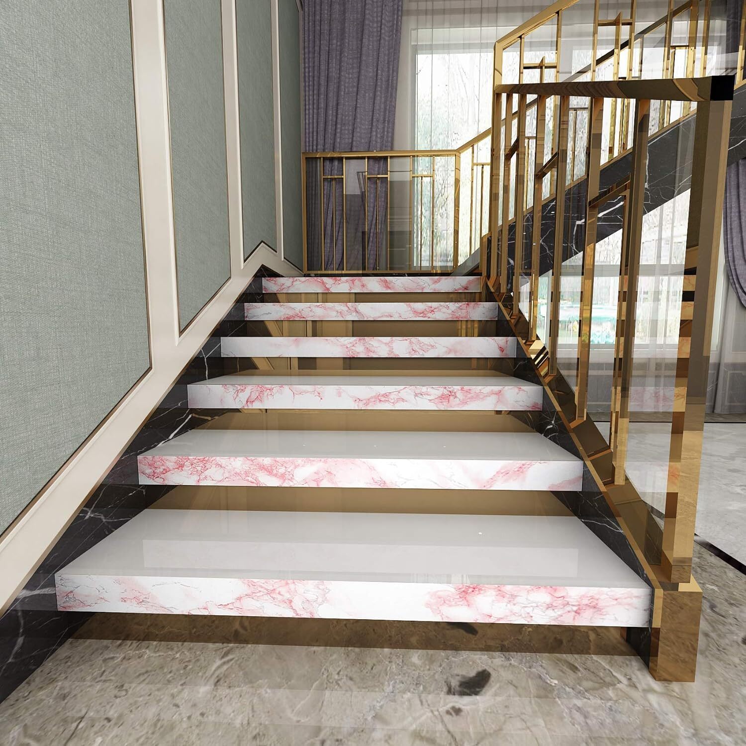 Pink Marble Wallpaper - 60x200 Cm, Vinyl Material, Self-adhesive, Waterproof & Oil-proof, Easy To Clean, Bubble-free, Removable For Diy Projects