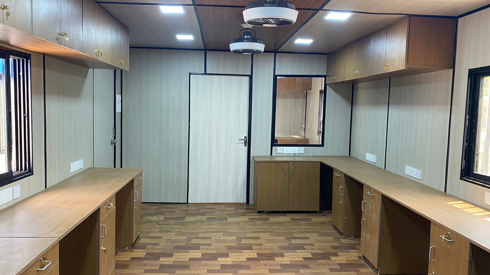Portable Workstation Cabin - Mild Steel Structure | Ergonomic Design, Wind Resistant, Steel Windows, Versatile Usage