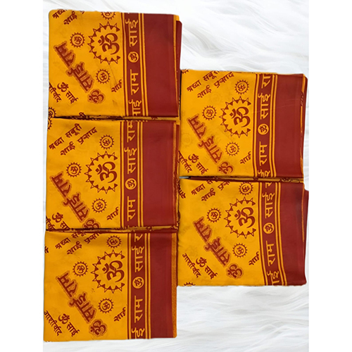 Om Sai Ram Cotton Gamcha - Multicolor Printed Design | Daily Wear for All Seasons, Soft and Easy to Maintain