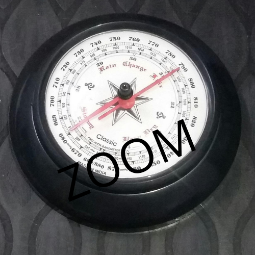 Aneroid Barometer - Plated Bezel, 100 mm Dial, 28-31 Inch Mercury, 960-1060 Millibars | Easy Operation, Durable Finish Standards, Longer Service Life