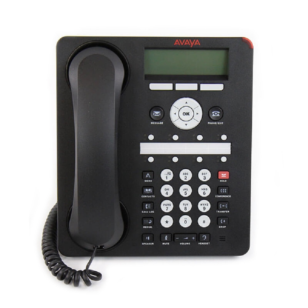 Avaya 1608 Ip Landline Telephone - Color: Black