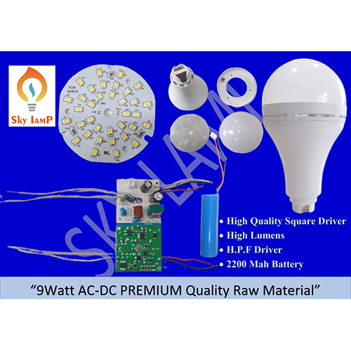 9W LED Bulb AC-DC - Plastic Material, 220-240 Volt (v) | Energy-Efficient Lighting for Home and Office Use