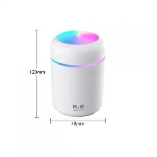 H2o Humidifier - Abs Material, 12x9x9 Cm | Colorful Mini Design, 2 Mist Modes, Ultra Quiet Operation, Usb Powered, Auto Shut-off, Night Light