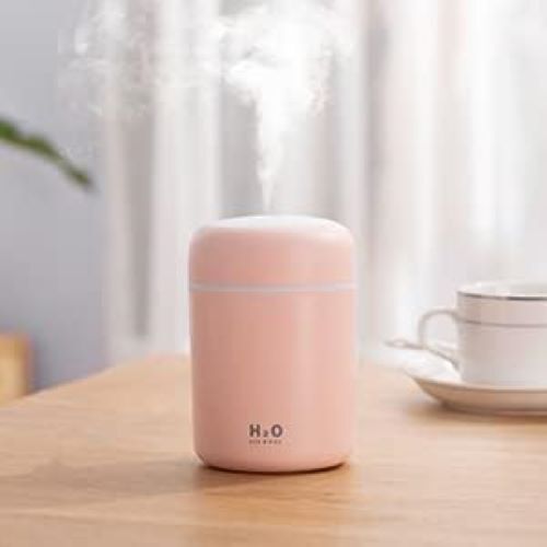 H2o Humidifier - Abs Material, 12x9x9 Cm | Colorful Mini Design, 2 Mist Modes, Ultra Quiet Operation, Usb Powered, Auto Shut-off, Night Light