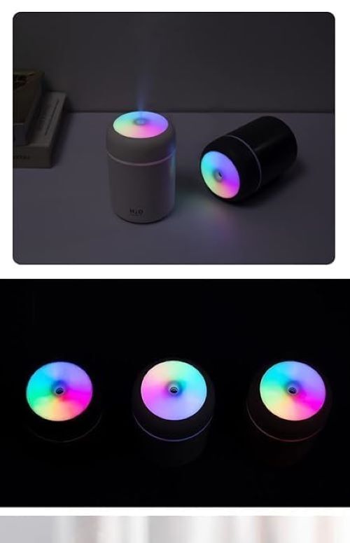 H2o Humidifier - Abs Material, 12x9x9 Cm | Colorful Mini Design, 2 Mist Modes, Ultra Quiet Operation, Usb Powered, Auto Shut-off, Night Light