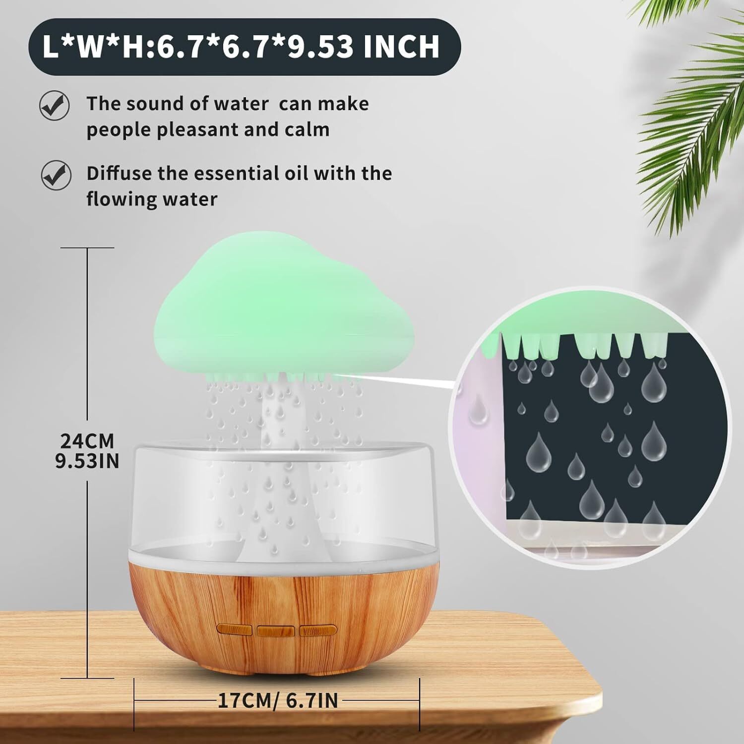 Rain Cloud Humidifier - Height: 26.1 Centimeter (Cm)