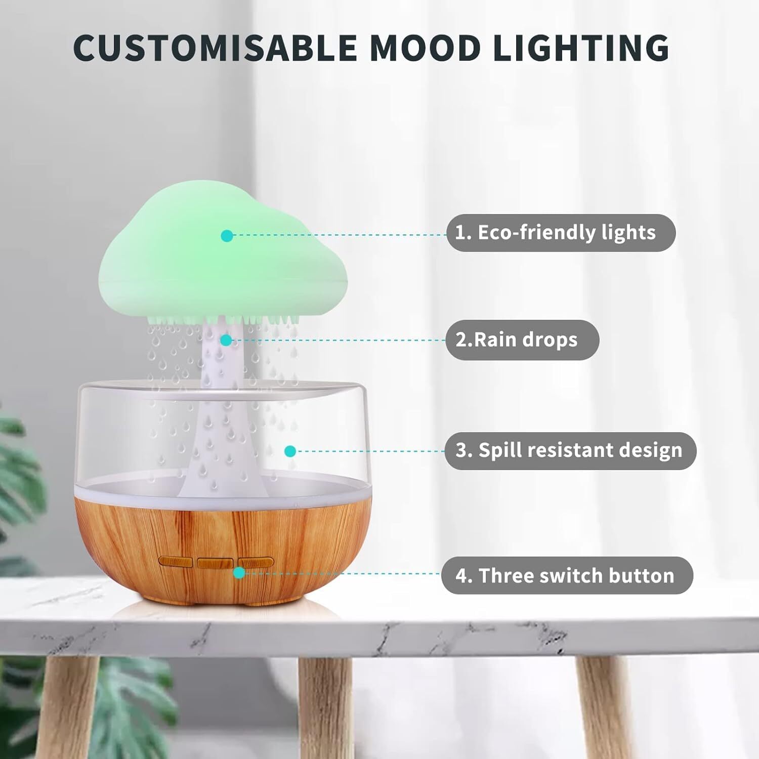 Rain Cloud Humidifier - Height: 26.1 Centimeter (Cm)
