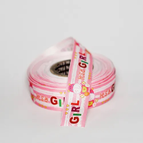 Baby Shower Designs Gross Grain Ribbons - Color: Multicolor