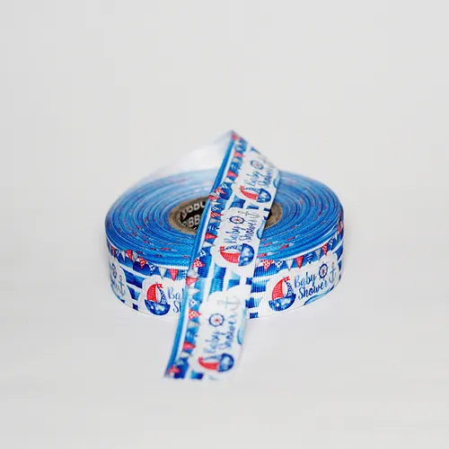 Baby Shower Designs Gross Grain Ribbons - Color: Multicolor