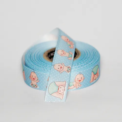 Baby Shower Designs Gross Grain Ribbons - Color: Multicolor