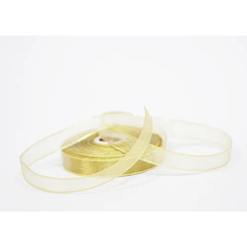 Decorative Ribbon - Nylon Material, One Sided, Cream And Brown Printed Design | Enhances Gift Packaging Style, Alluring And Attractive Look