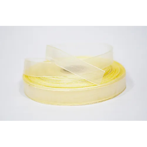 Decorative Ribbon - Nylon Material, One Sided, Cream And Brown Printed Design | Enhances Gift Packaging Style, Alluring And Attractive Look