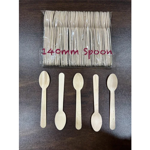 140Mm Disposable Wooden Spoon - Application: Commercial