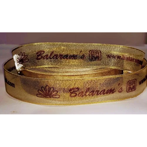 Printed Satin Ribbons - Customizable Width & Length, Multi-color Gradient Design With Text, Durable Satin Weave, Easy Care Handling
