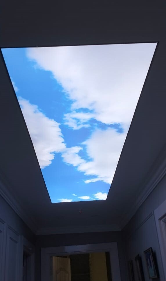 Call Centre Stretch Ceiling - Customizable Colors & Designs, Any Shape, .18mm Thickness, Enhances Acoustics And Workspace Aesthetics