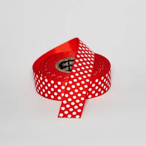 Gross Grain Polka Dot Printed - Color: Maroon And Purple And Orange
