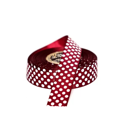 Gross Grain Polka Dot Printed - Color: Maroon And Purple And Orange