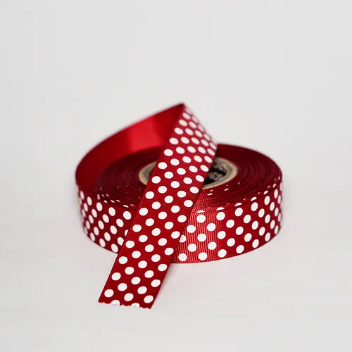 Gross Grain Polka Dot Printed - Color: Maroon And Purple And Orange