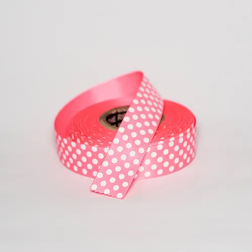 Gross Grain Polka Dot Printed - Color: Maroon And Purple And Orange