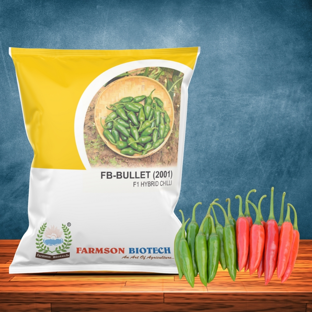 Chilli Seeds - Bullet Type, 5-6 Cm Long, Highly Pungent With 75000-100000 Shu | Common Cultivation, 95%-99% Purity, 9 Months Shelf Life
