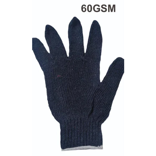 Industrial Cotton Knitted Glove - 60GSM Cotton Fabric, Various Colors Available, Washable, Full Finger Style for Daily Activities