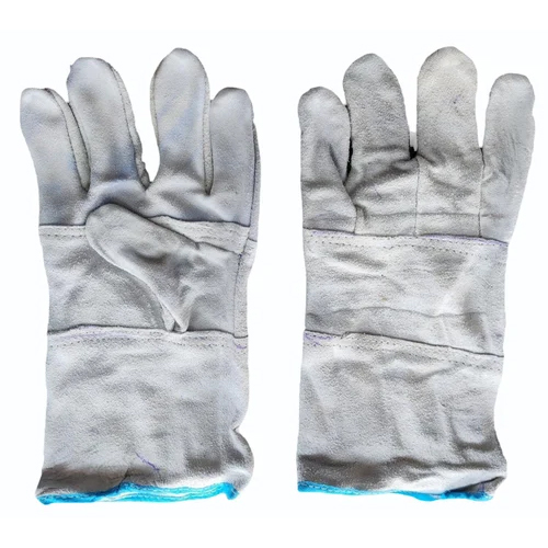 Cotton Safety Hand Gloves - Cotton Fabric, Full-Finger Style | Washable, Available in Various Colors, Plain Pattern for Daily Use