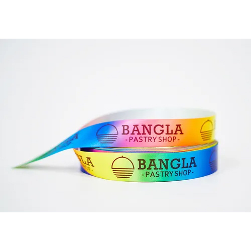 Ombre Printed Customized Ribbons - Color: Multicolor