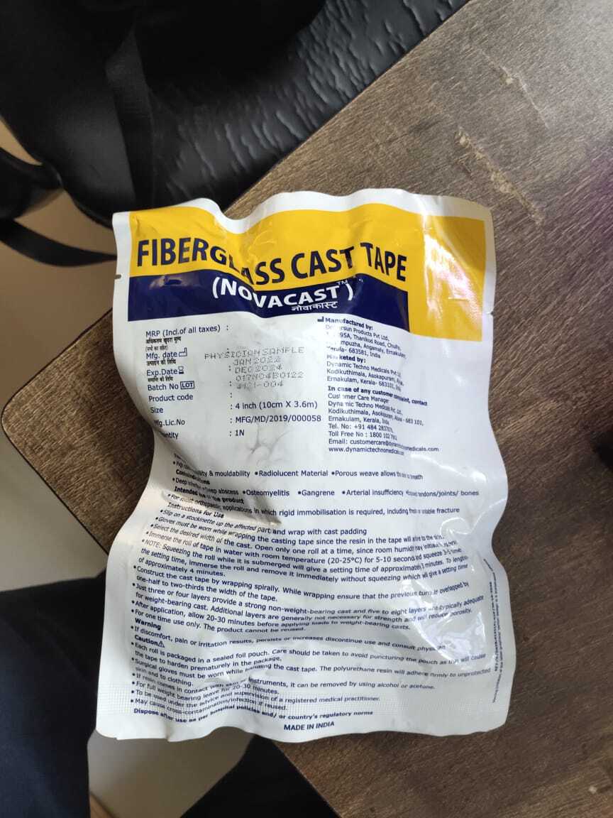 Fiberglass Casting Tape Nova Cast - 12 Cm X 15 Cm | Lightweight, Radiolucent, Quick-setting, Breathable, Gauge Bandage Dressing